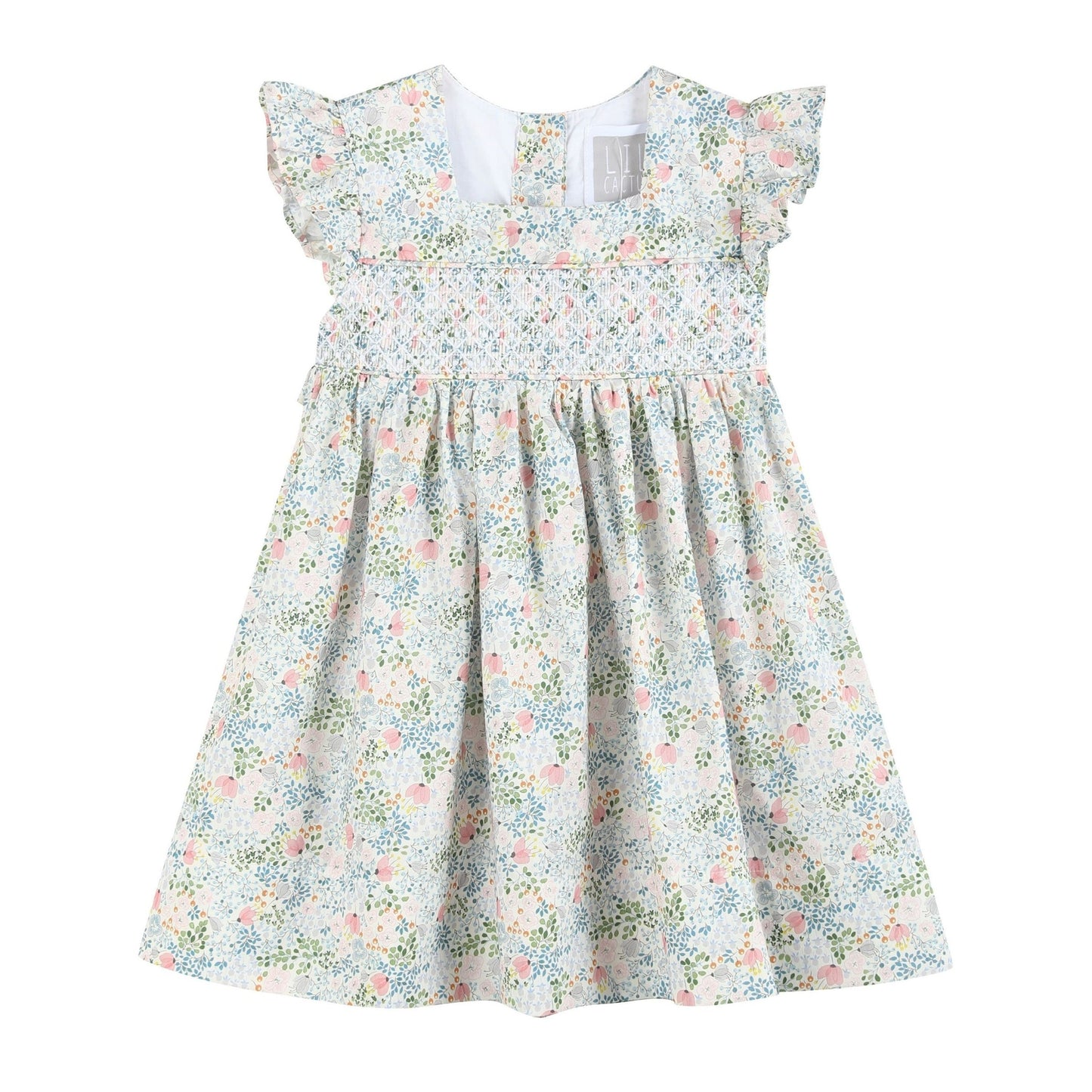 Floral Smocked Flutter Dress