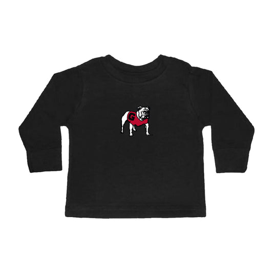 Black Long Sleeve Bulldog T-shirt