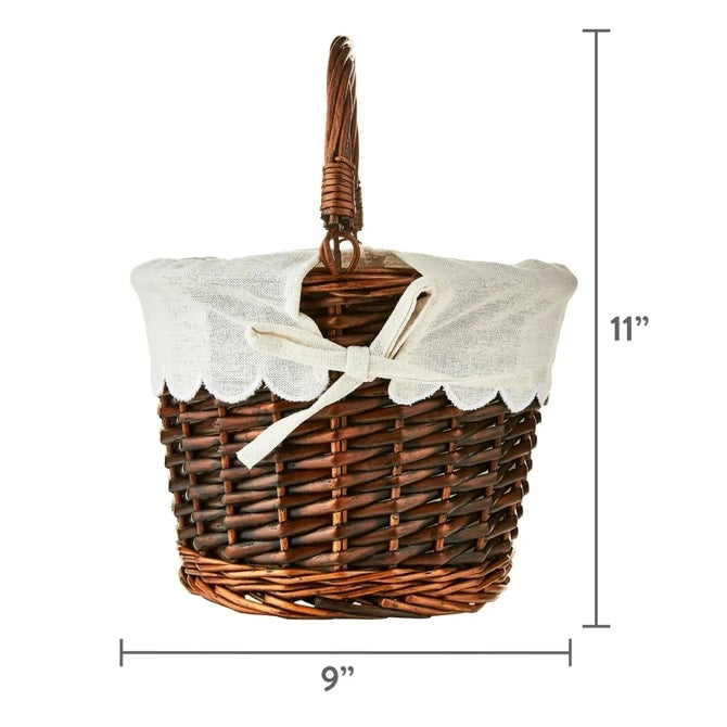 Wicker Basket, Scallop Liner