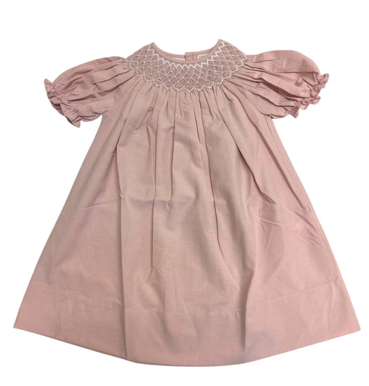 Catherine Dusty Pink Dress Pearl Neckline