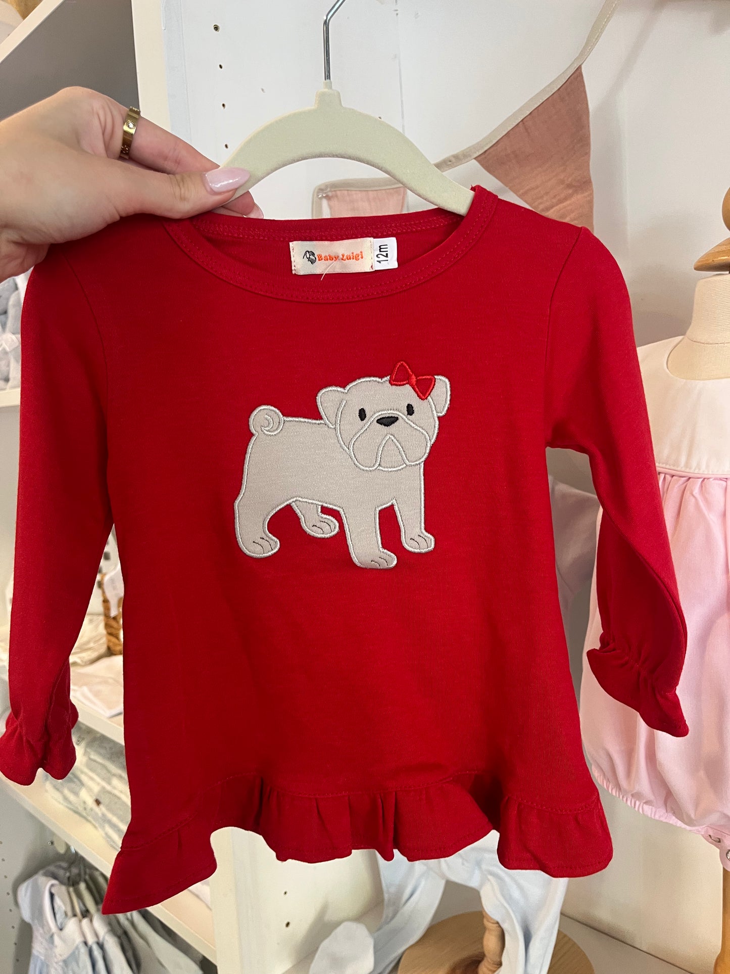 Bulldog Appliqué Top