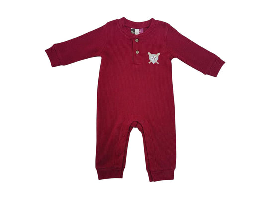 Baseball Henley Romper
