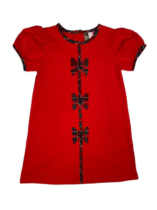 Holly Bow Dress - Red