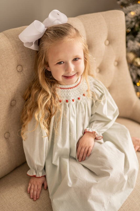 Deck the Halls Smocked Bishop Dress