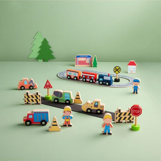 Contruction Wood Toy Set