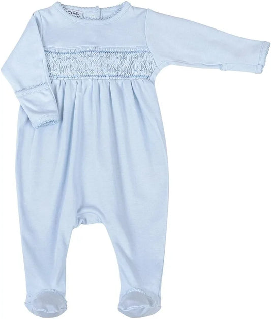 Blue Smocked Footie
