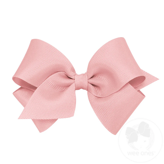 Mauve Grosgrain Girls Hair Bowu