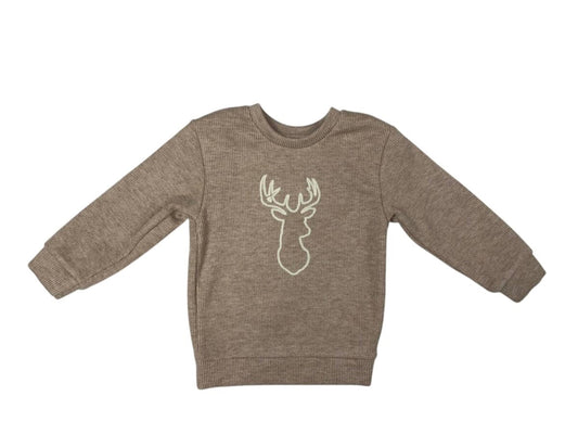 Deer Embroidered Sweater