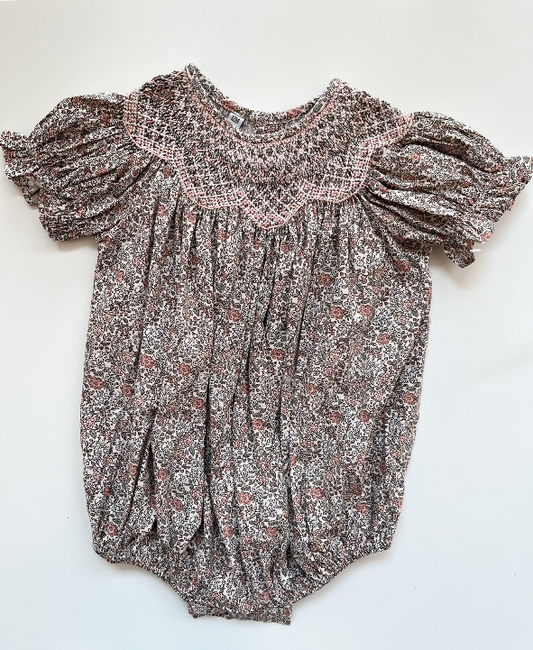 Sabrina Floral Smocked Bubble
