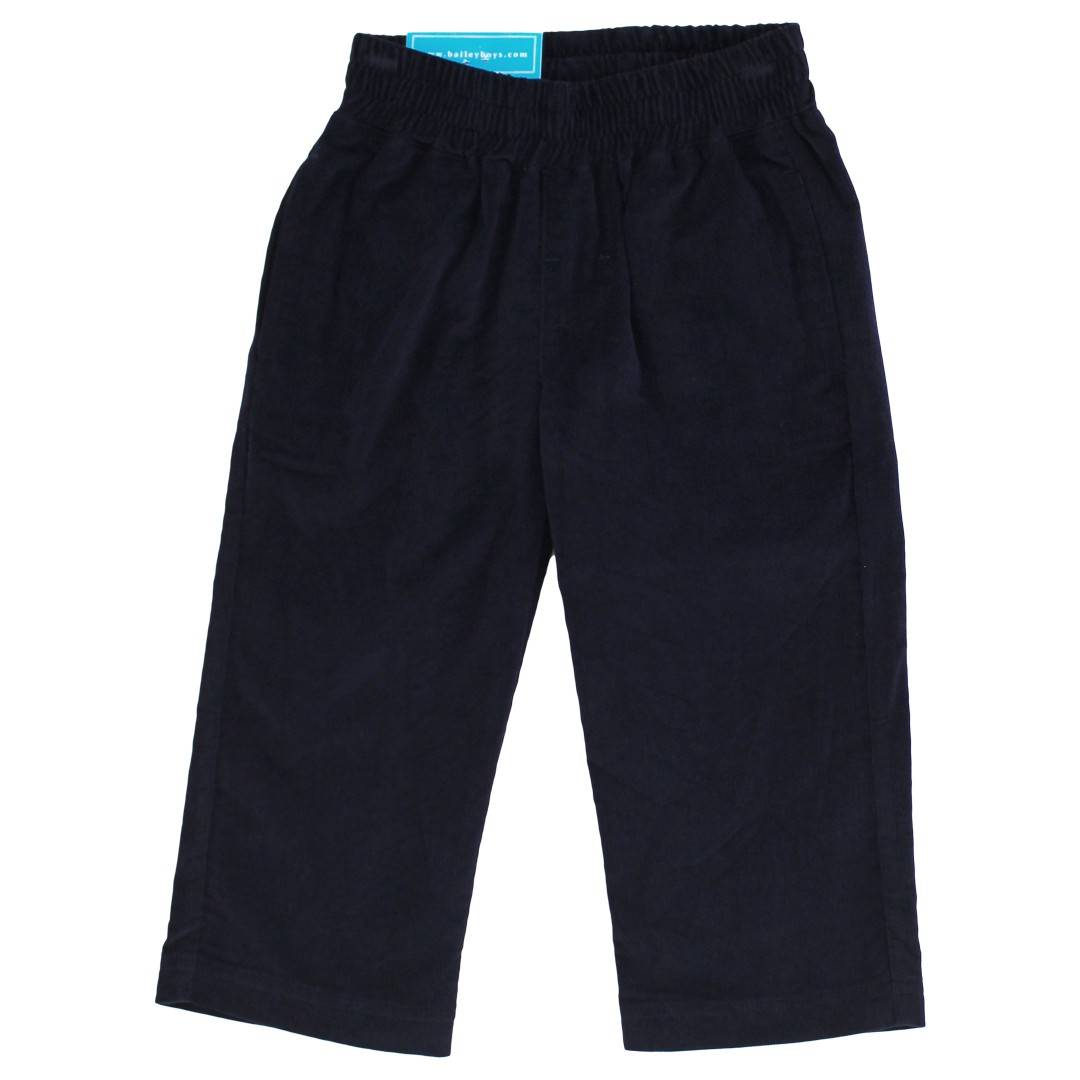 Navy Pull On Cord Pant