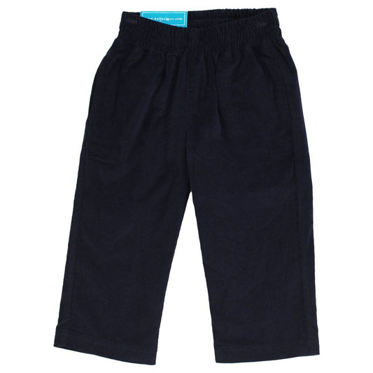 Navy Pull On Cord Pant