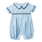 Blue Plaid Boys Romper