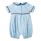 Blue Plaid Boys Romper