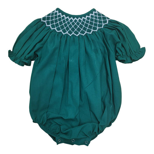 Hunter Green Bubble Pearl Smocking