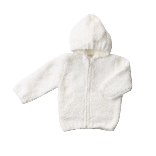 White Chenille Hoodie