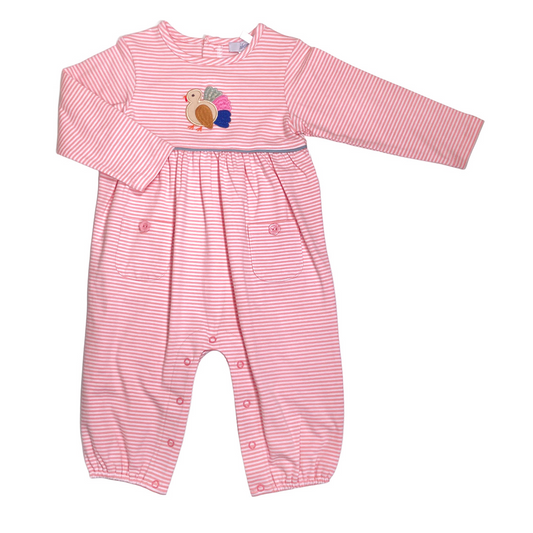 Turkey Appliqué Girls Romper