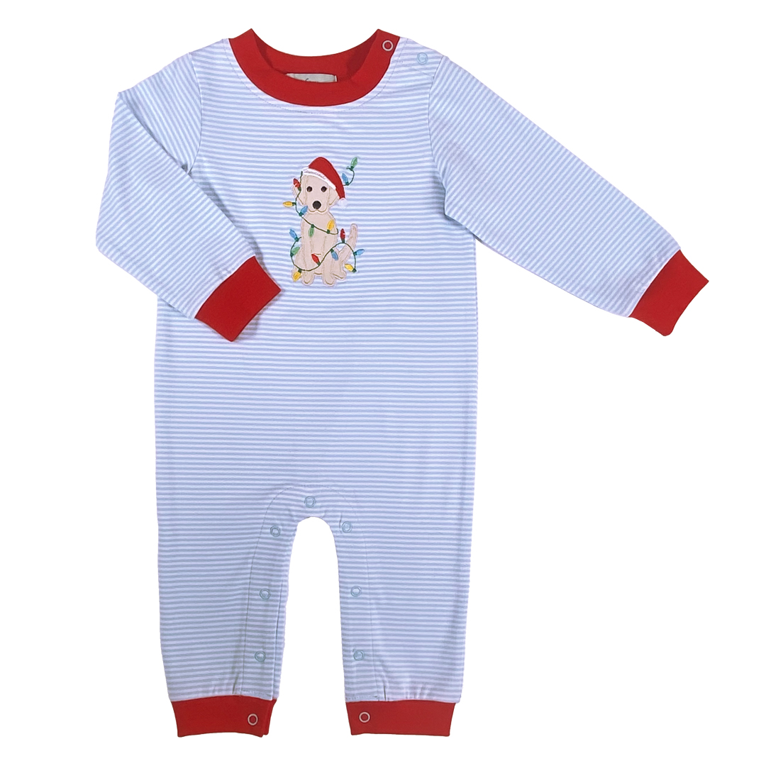 Christmas Lights Boys Romper