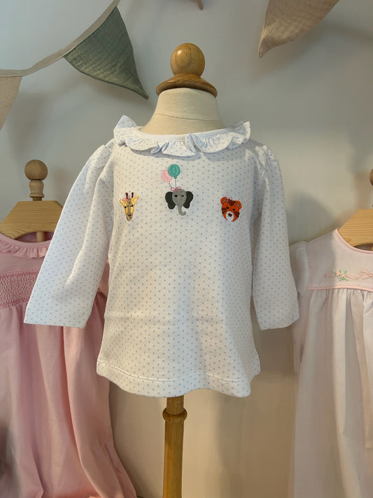 Zoo Animals Appliqué Top