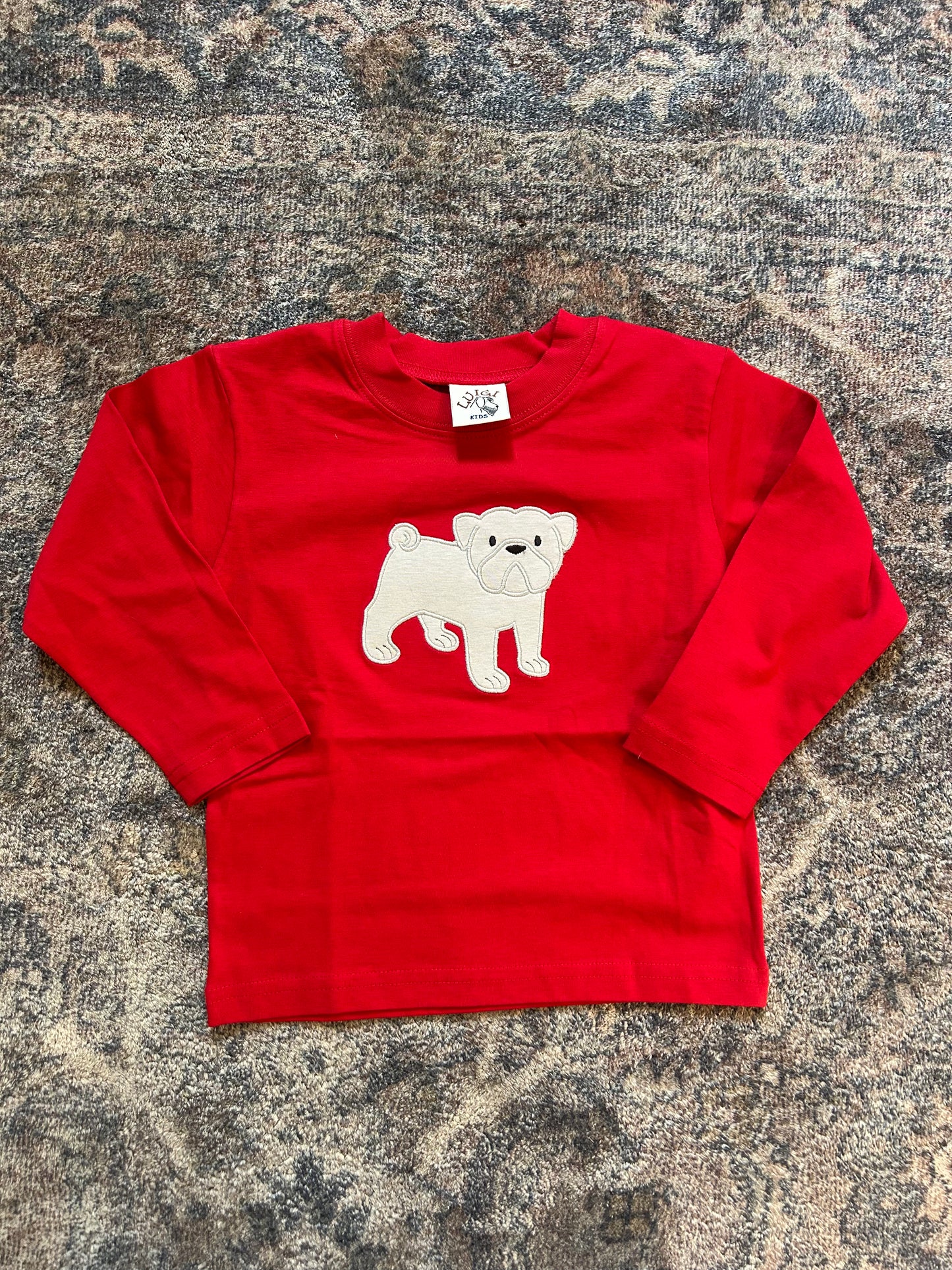 Boys Red Bulldog T-Shirt