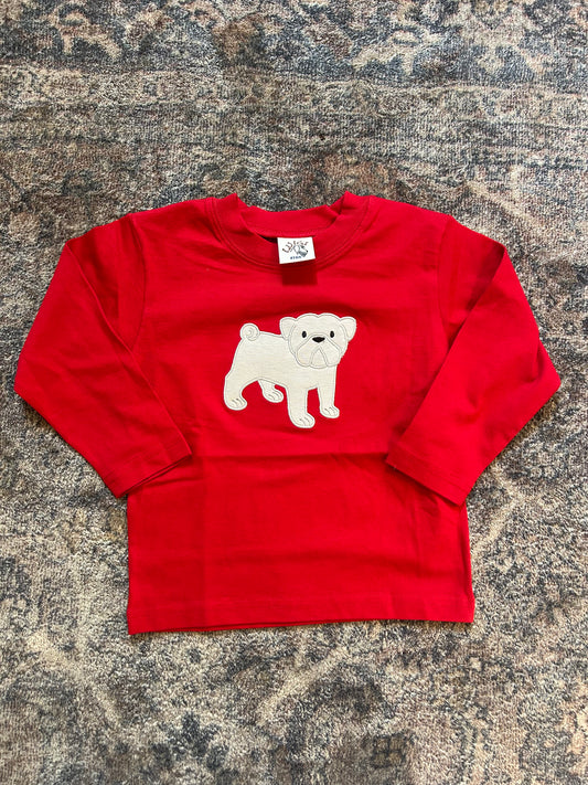 Boys Red Bulldog T-Shirt