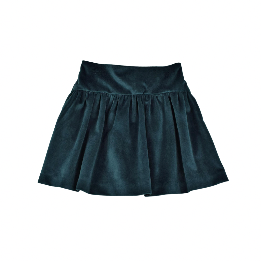 Hunter Green Velvet Skirt