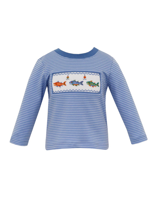 Fish Long Sleeve Stripe Shirt