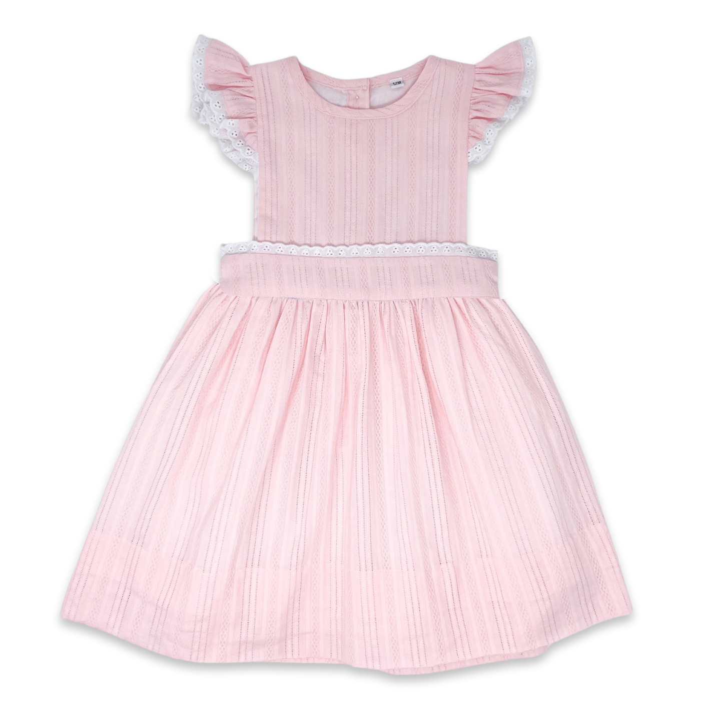 Pink Linen Pinafore Dress