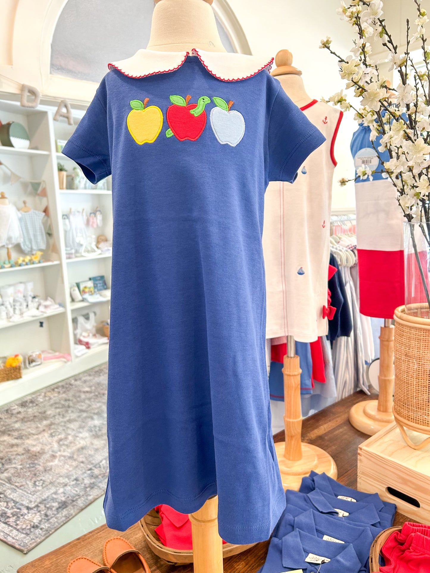 Apples A-line Appliqué Dress