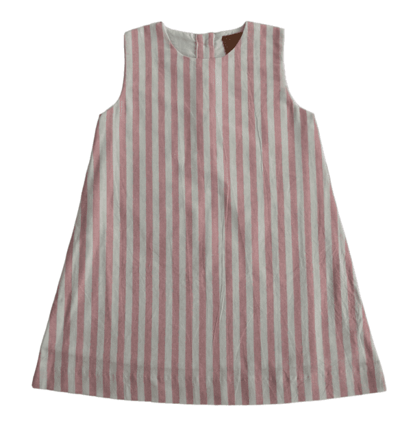 Saige A-line Dress - Pink Stripe