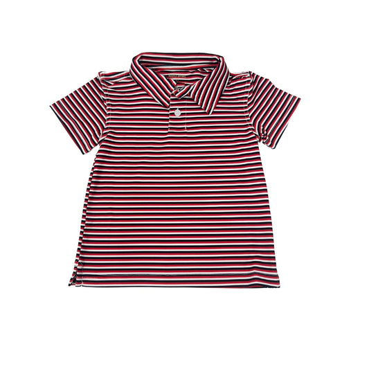 Red, Black & White Polo