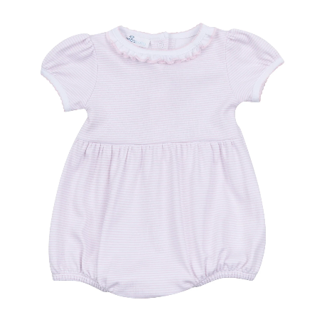 Pink Mini Stripes Ruffle Bubble