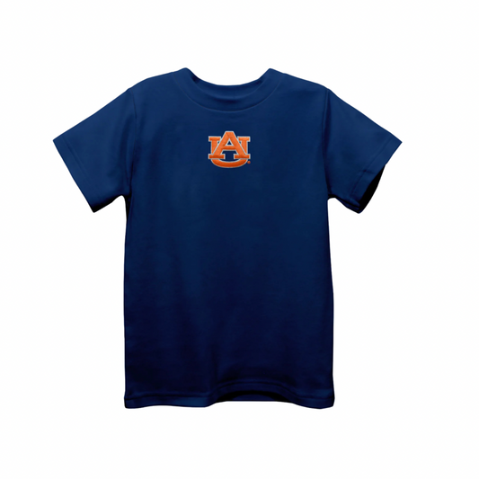 Auburn Tigers Embroidered Boys Navy Knit Shirt