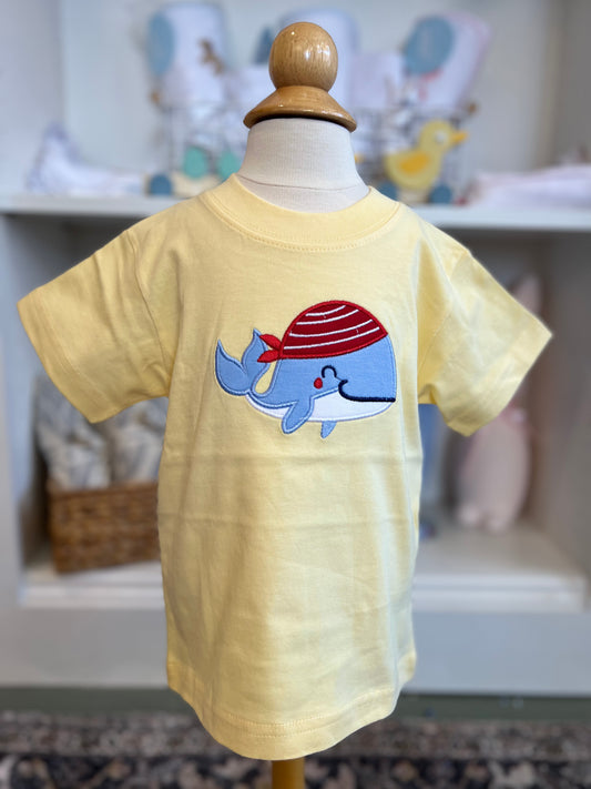 Pirate Whale Appliqué Shirt