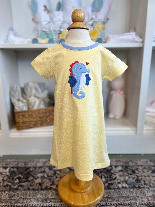 Seahorse Appliqué Dress