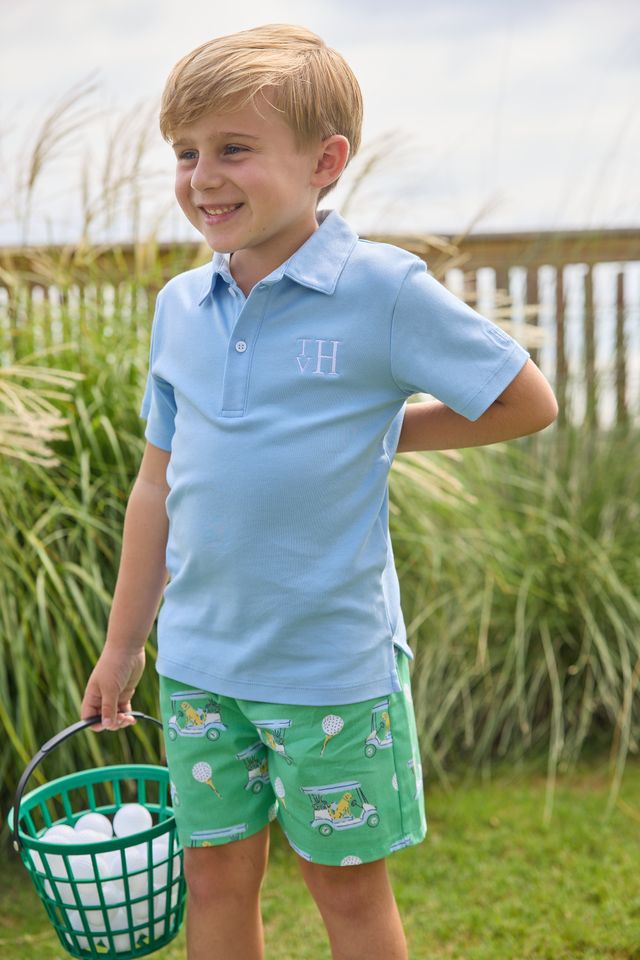 Light Blue Short Sleeve Polo