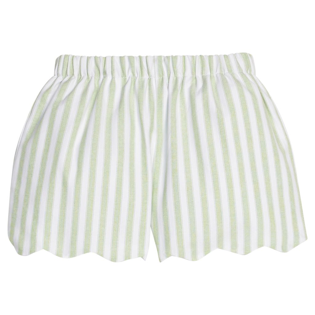 Meriwether Stripe Scallop Short