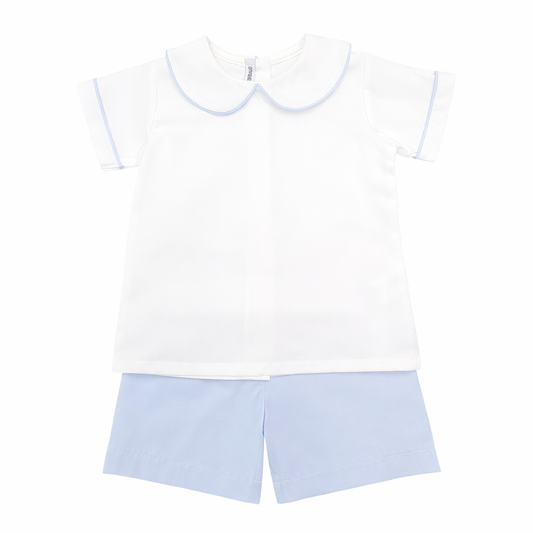 Blue & White Short Set