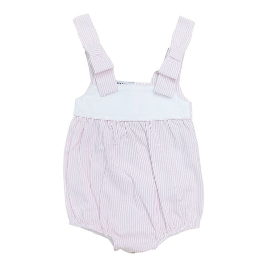 Pink Stripe Bow Shoulder Bubble