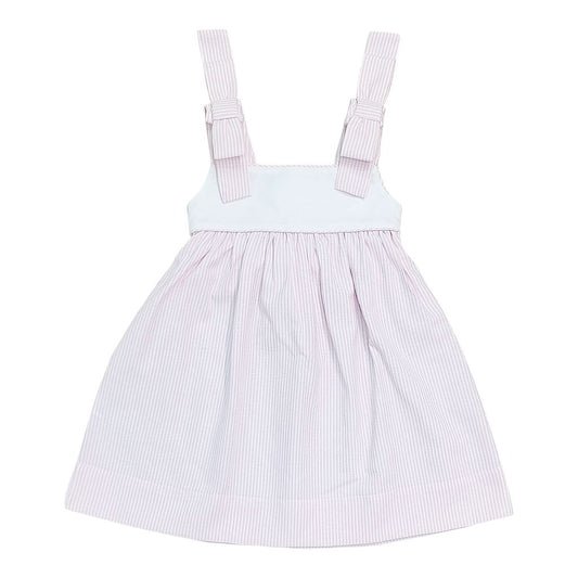 Pink Stripe Bow Shoulder Dress