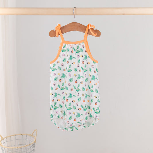 Lady Bug Love Shoulder-Tie Onesie