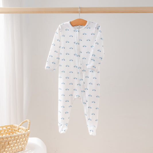 Baby on Board Zipper Footie
