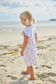 Sea Shell Printed Angel Sleeve Dress
