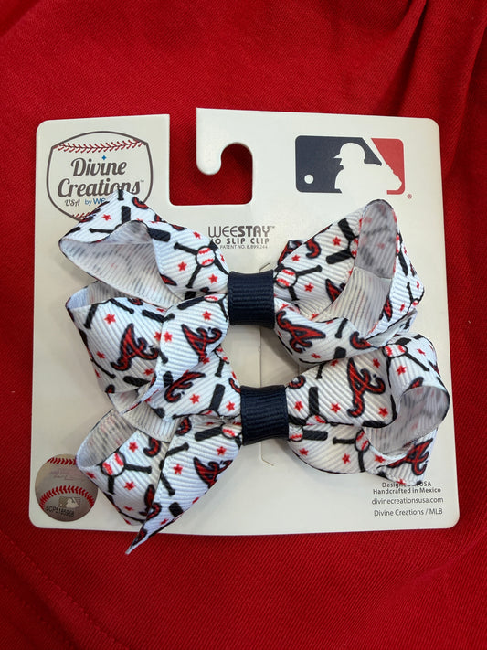 Atlanta Braves Mini-Bow Pair