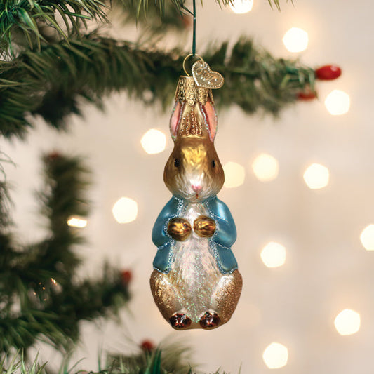 Peter Rabbit Glass Ornament