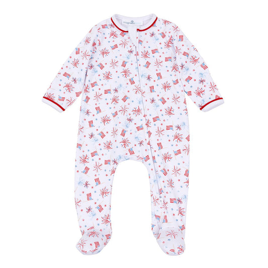 Sparkly 4th Zipper Footie