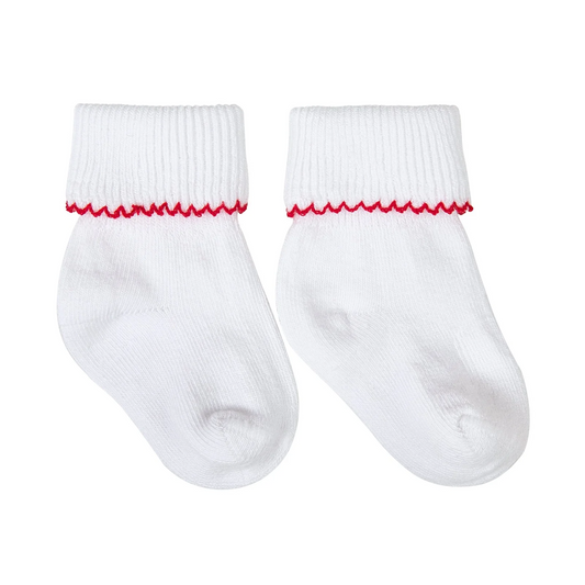 White & Red Socks