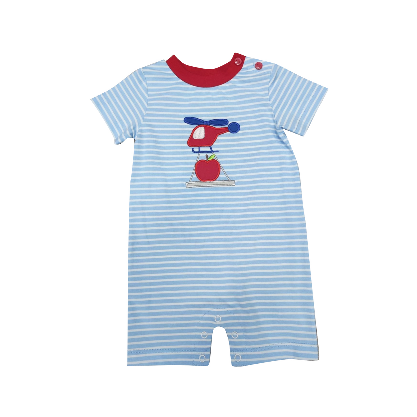 Helicopter Appliqué Boy’s Romper