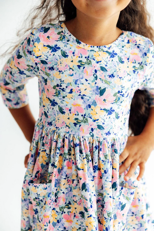 Fall Floral Twirl Dress