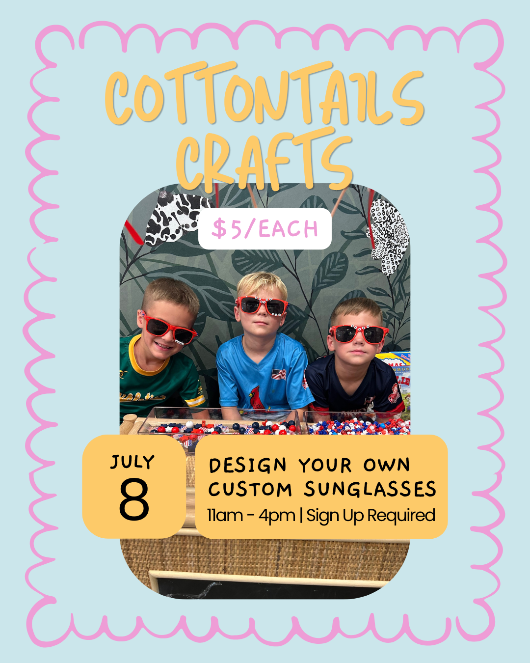 Cottontails Craft - Custom Sunglasses 7/8