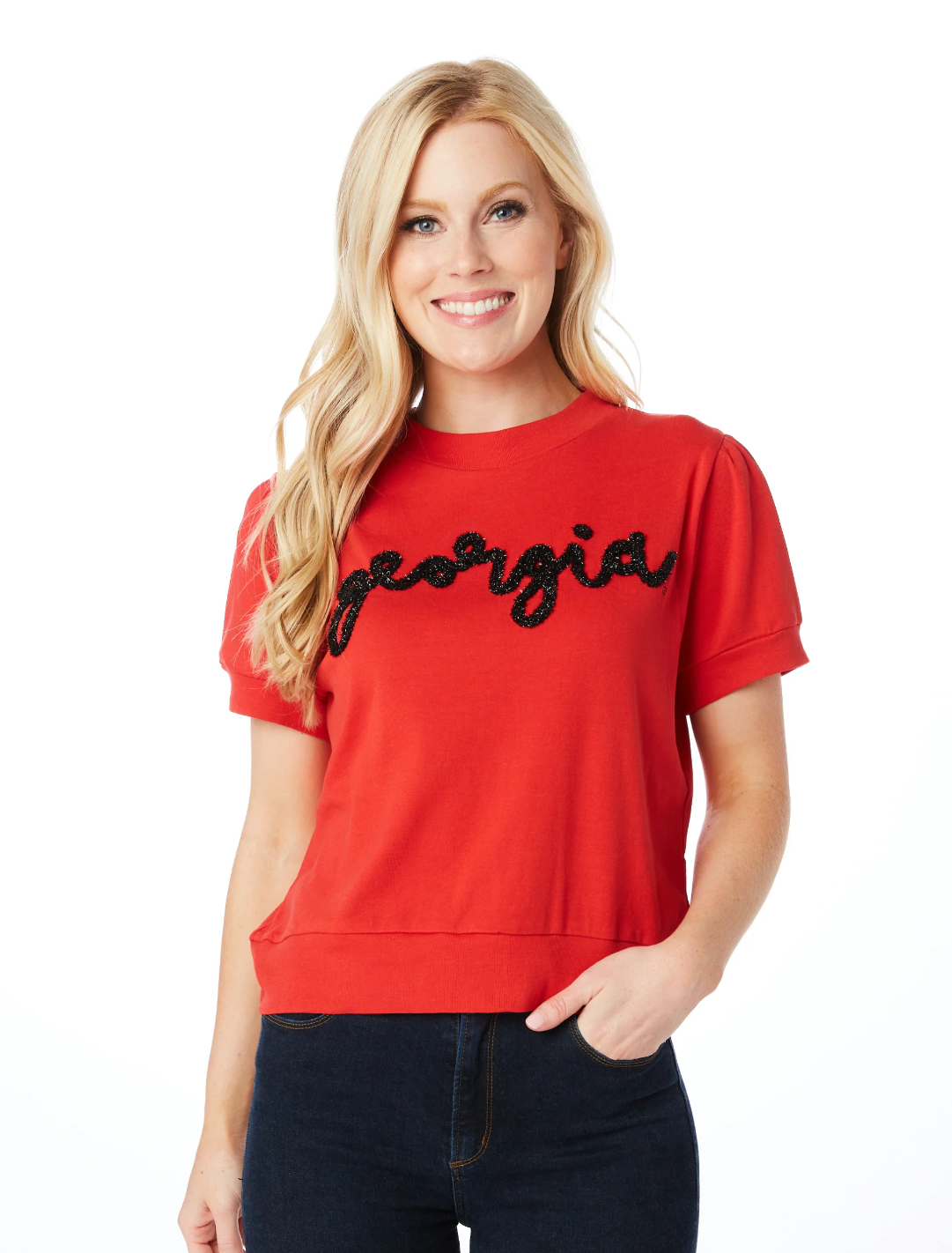 Women’s Georgia Glitter Script Shirt